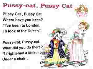 Pussy Cat English Rhymes