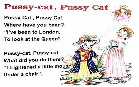 Pussy Cat English Rhymes