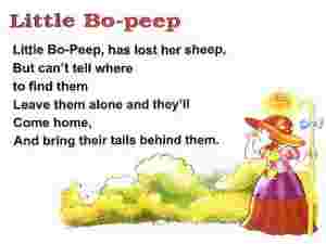 Little Bo Peep English Rhymes