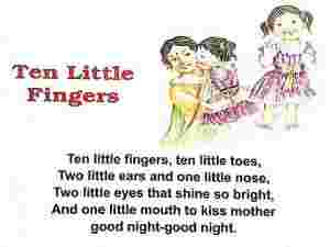 Ten Little Fingers English Rhymes