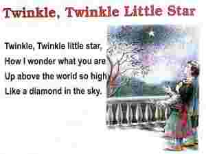 Twinkle Twinkle English Rhymes